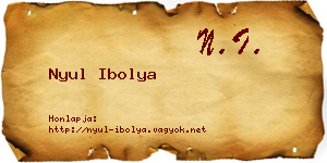 Nyul Ibolya névjegykártya